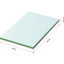 vidaXL Wandschap transparant 20x12 cm glas