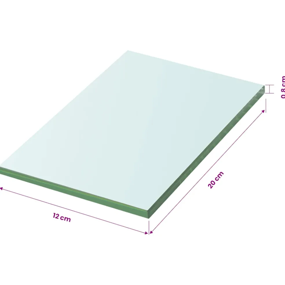 vidaXL Wandschap transparant 20x12 cm glas
