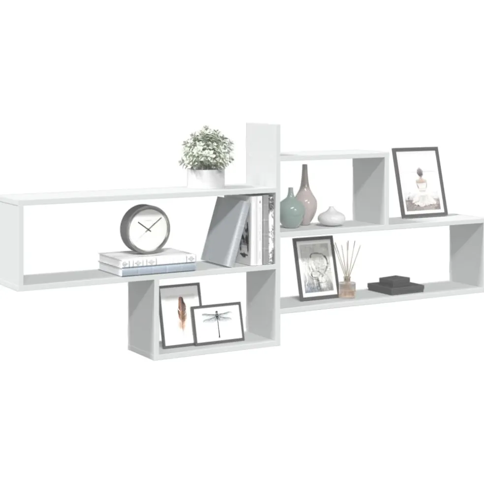 vidaXL Wandschap 167,5x18x68 cm bewerkt hout wit
