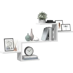 vidaXL Wandschap 104x15x49 cm bewerkt hout wit