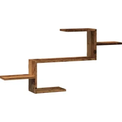 vidaXL Wandschap 104x15x49 cm bewerkt hout oud houtkleurig