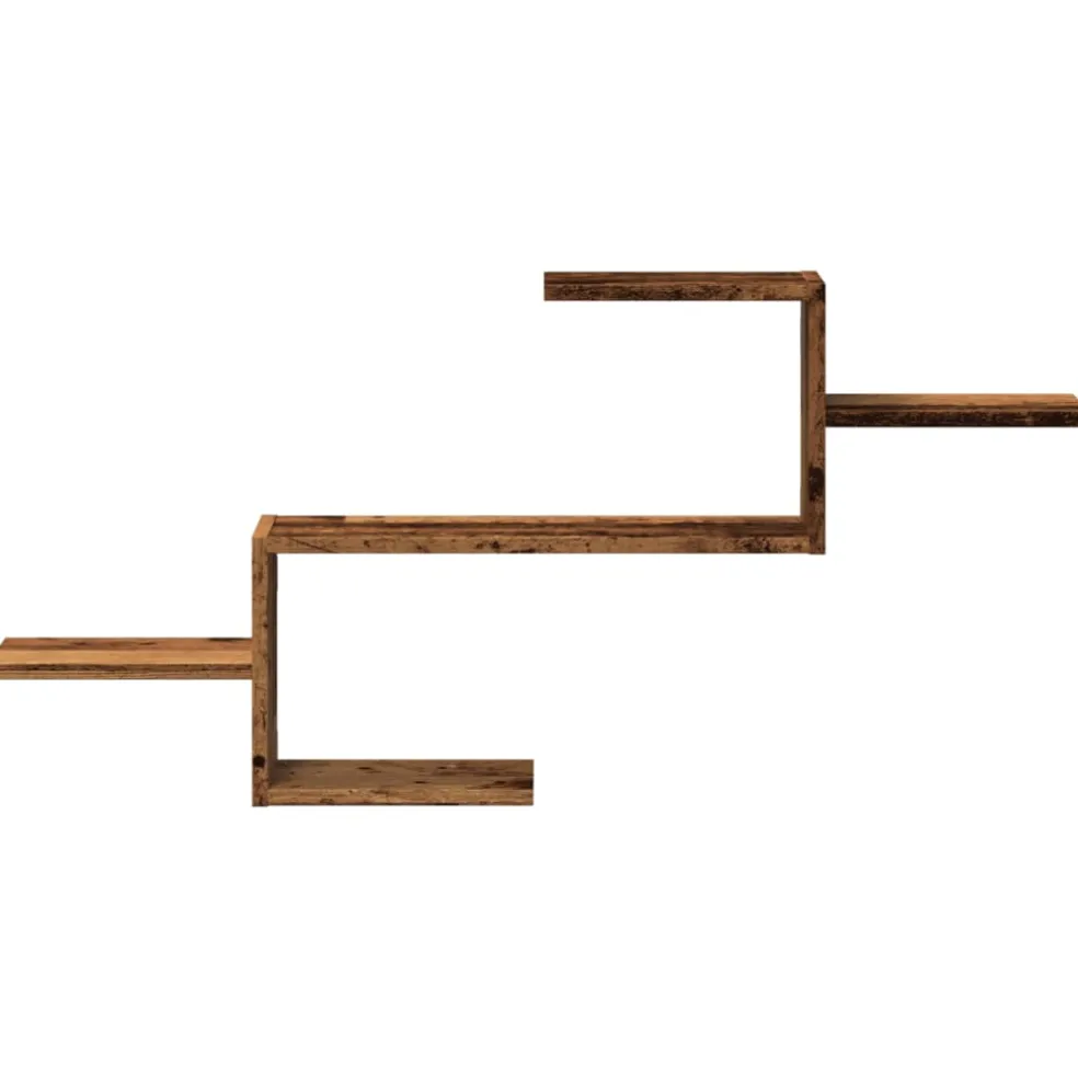 vidaXL Wandschap 104x15x49 cm bewerkt hout oud houtkleurig