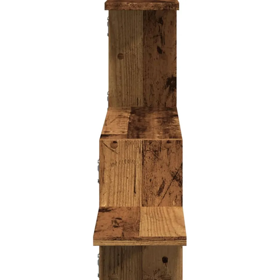 vidaXL Wandschap 104x15x49 cm bewerkt hout oud houtkleurig