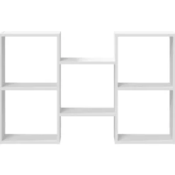 vidaXL Wandschap 96x18x60 cm bewerkt hout wit