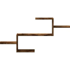 vidaXL Wandschap 104x15x49 cm bewerkt hout gerookt eikenkleurig