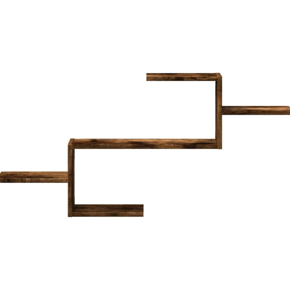 vidaXL Wandschap 104x15x49 cm bewerkt hout gerookt eikenkleurig