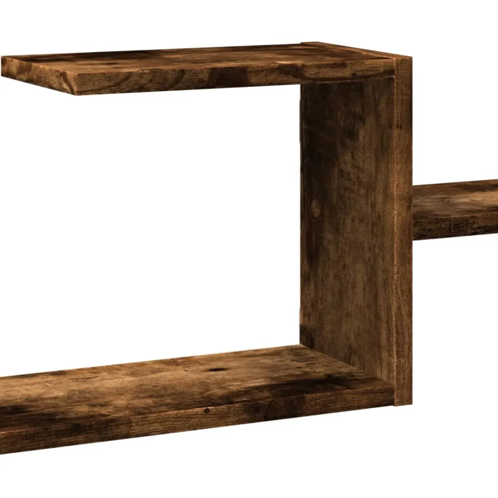 vidaXL Wandschap 104x15x49 cm bewerkt hout gerookt eikenkleurig