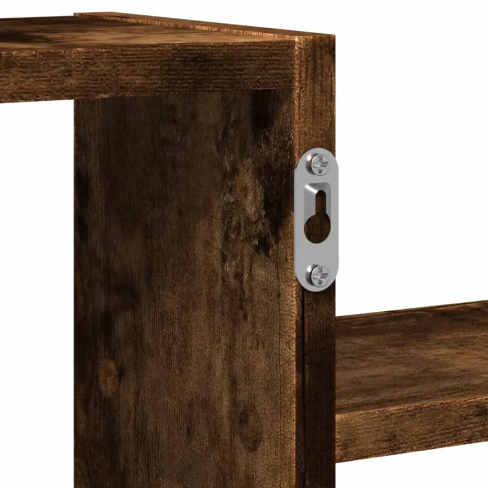 vidaXL Wandschap 104x15x49 cm bewerkt hout gerookt eikenkleurig