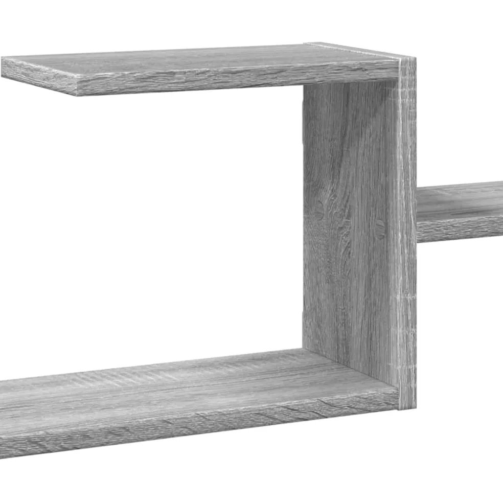 vidaXL Wandschap 104x15x49 cm bewerkt hout grijs sonoma eikenkleurig