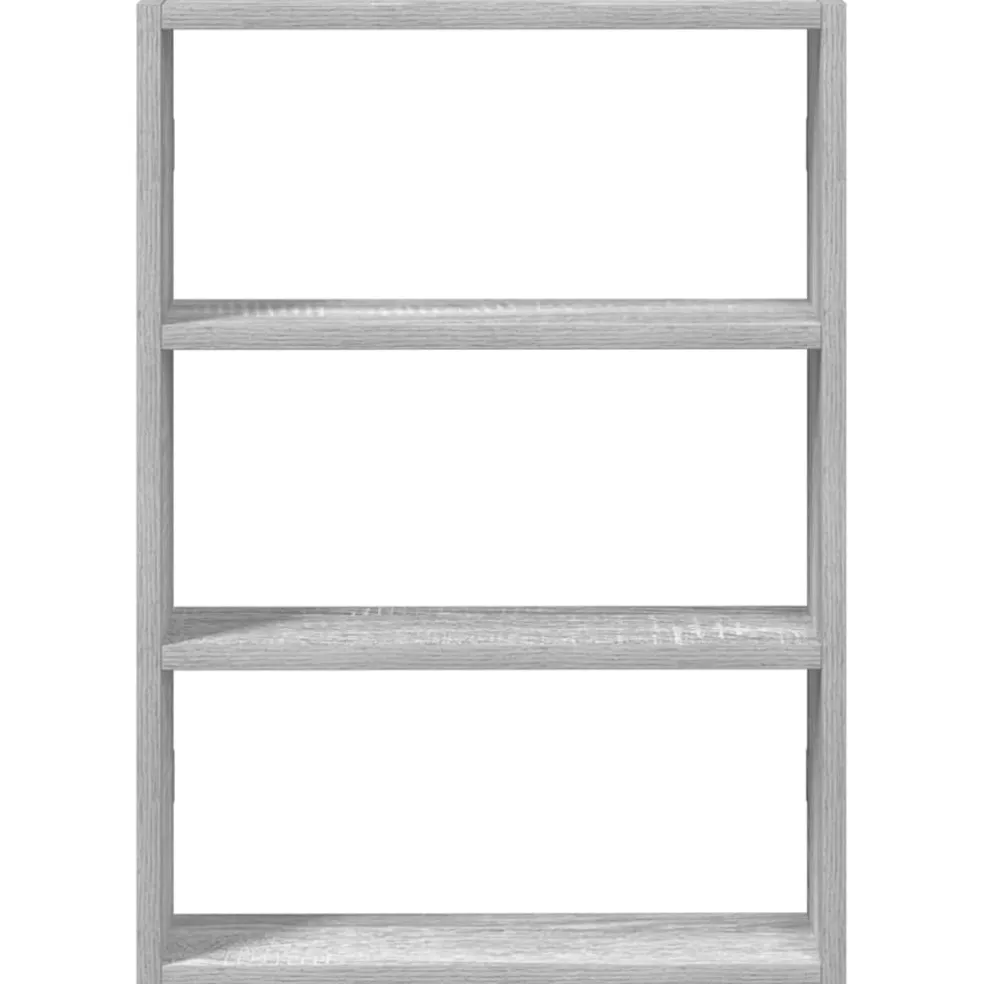 vidaXL Wandschap 43x9x60 cm bewerkt hout grijs sonoma eikenkleurig