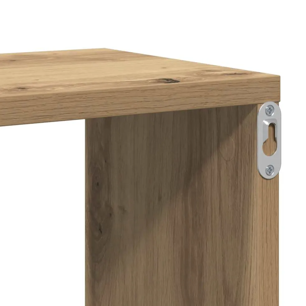 vidaXL Wandschap 104x20x58,5 cm bewerkt hout artisanaal eikenkleurig