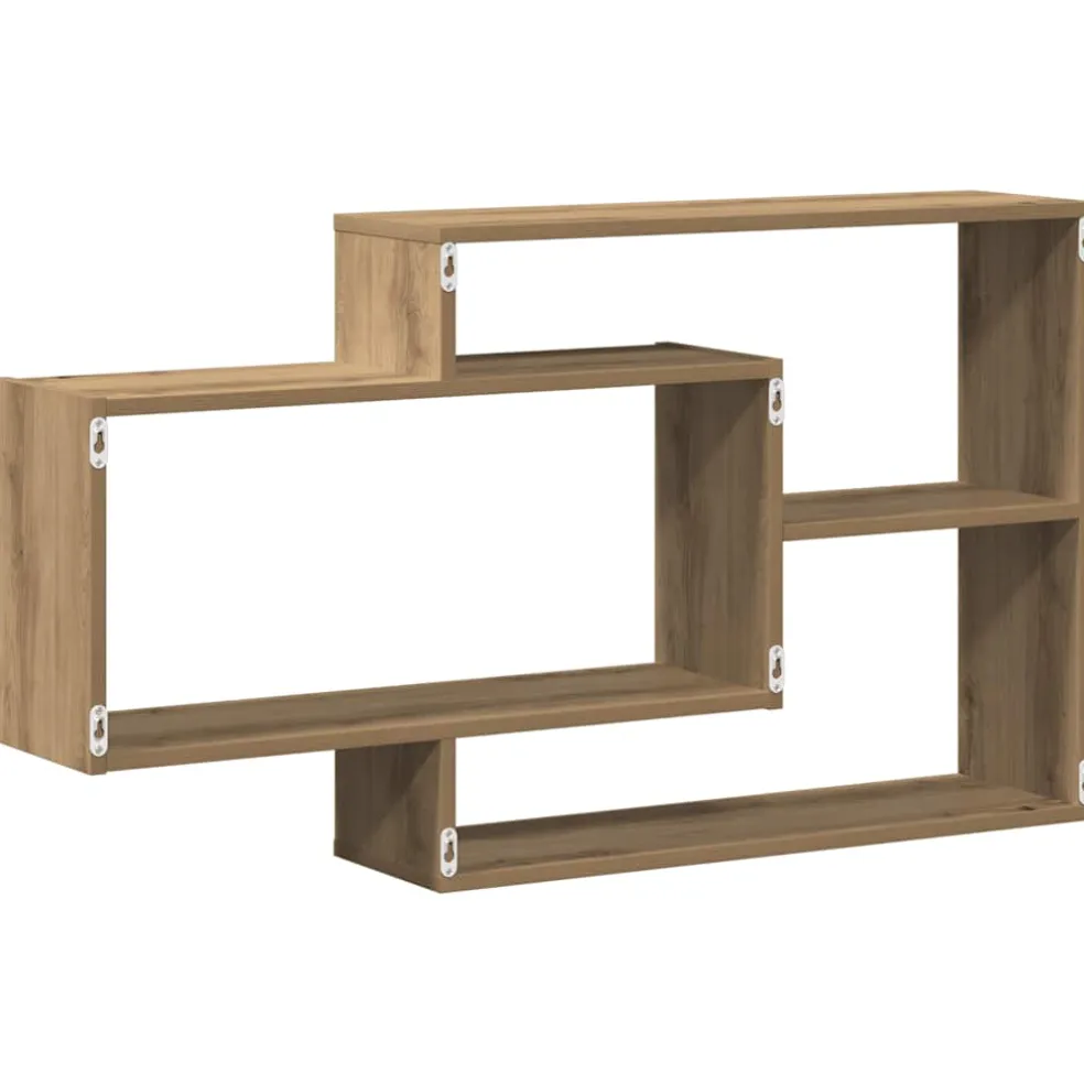 vidaXL Wandschap 104x20x58,5 cm bewerkt hout artisanaal eikenkleurig