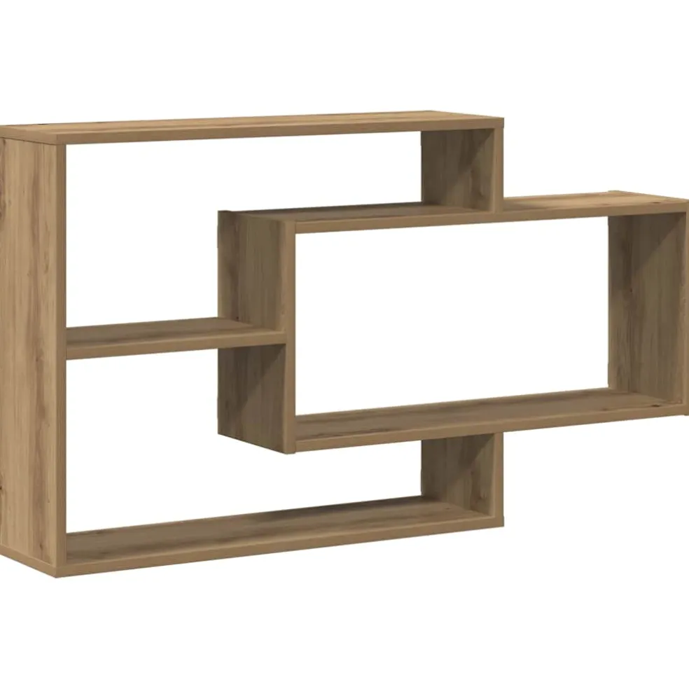 vidaXL Wandschap 104x20x58,5 cm bewerkt hout artisanaal eikenkleurig
