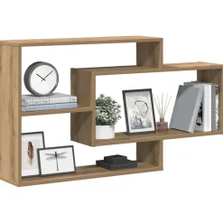 vidaXL Wandschap 104x20x58,5 cm bewerkt hout artisanaal eikenkleurig