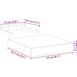 vidaXL Wandschap 23x23,5x4 cm bewerkt hout
