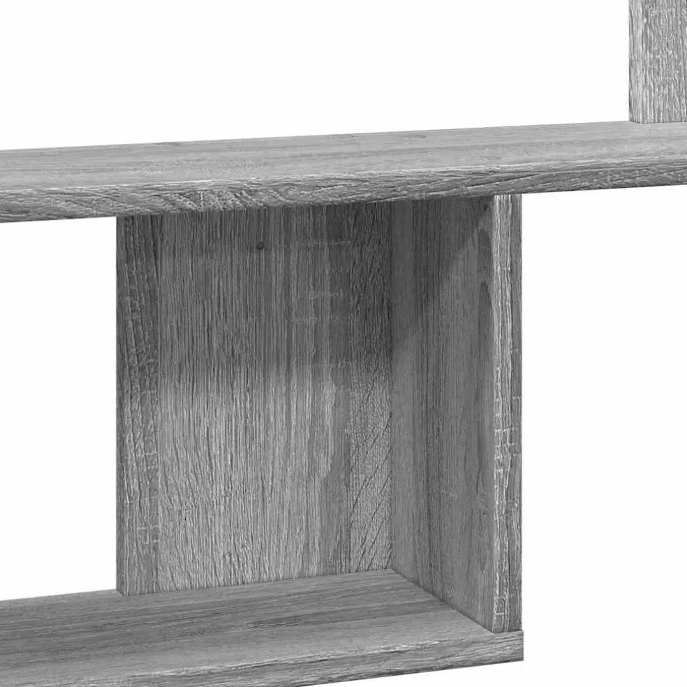 vidaXL Wandschap 100x15x70 cm bewerkt hout grijs sonoma eikenkleurig