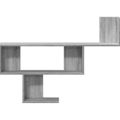 vidaXL Wandschap 100x15x70 cm bewerkt hout grijs sonoma eikenkleurig
