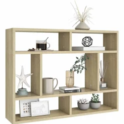 vidaXL Wandschap 75x16x55 cm bewerkt hout sonoma eikenkleurig