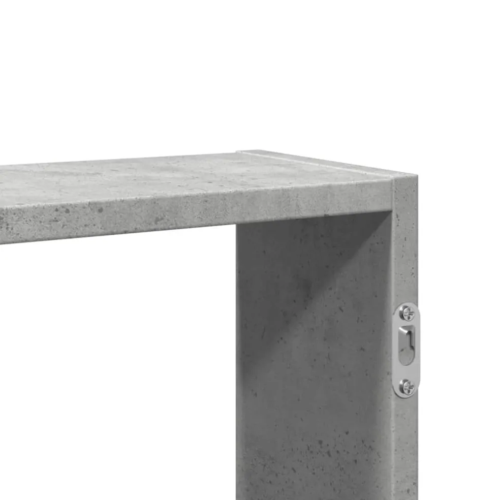 vidaXL Wandschap 99x15x60 cm bewerkt hout betongrijs
