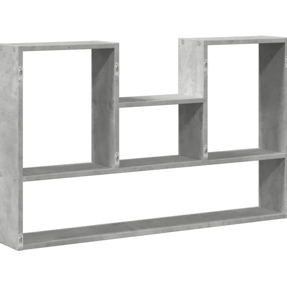 vidaXL Wandschap 99x15x60 cm bewerkt hout betongrijs