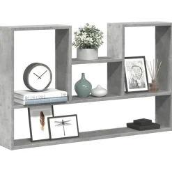 vidaXL Wandschap 99x15x60 cm bewerkt hout betongrijs