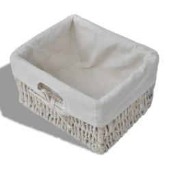 vidaXL Wandschap 60x23,5x33 cm paulowniahout wit