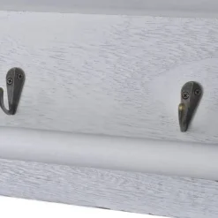 vidaXL Wandschap 60x23,5x33 cm paulowniahout wit