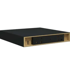 vidaXL Wandschap zwevend 23x23,5x3,8 cm MDF zwart