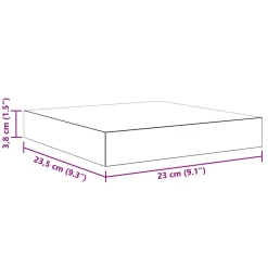 vidaXL Wandschap zwevend 23x23,5x3,8 cm MDF zwart