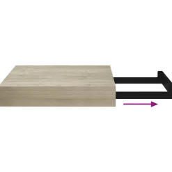 vidaXL Wandschap zwevend 23x23,5x3,8 cm MDF eikenkleur