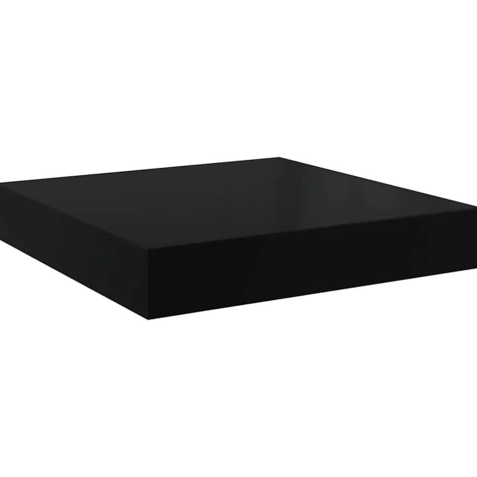 vidaXL Wandschap zwevend 23x23,5x3,8 cm MDF hoogglans zwart
