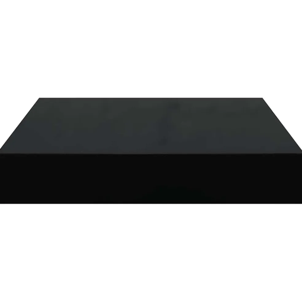 vidaXL Wandschap zwevend 23x23,5x3,8 cm MDF hoogglans zwart