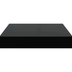vidaXL Wandschap zwevend 23x23,5x3,8 cm MDF hoogglans zwart