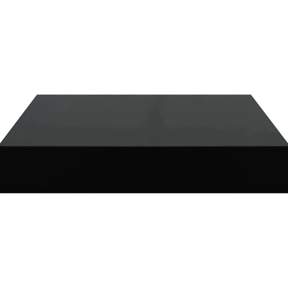 vidaXL Wandschap zwevend 23x23,5x3,8 cm MDF hoogglans zwart