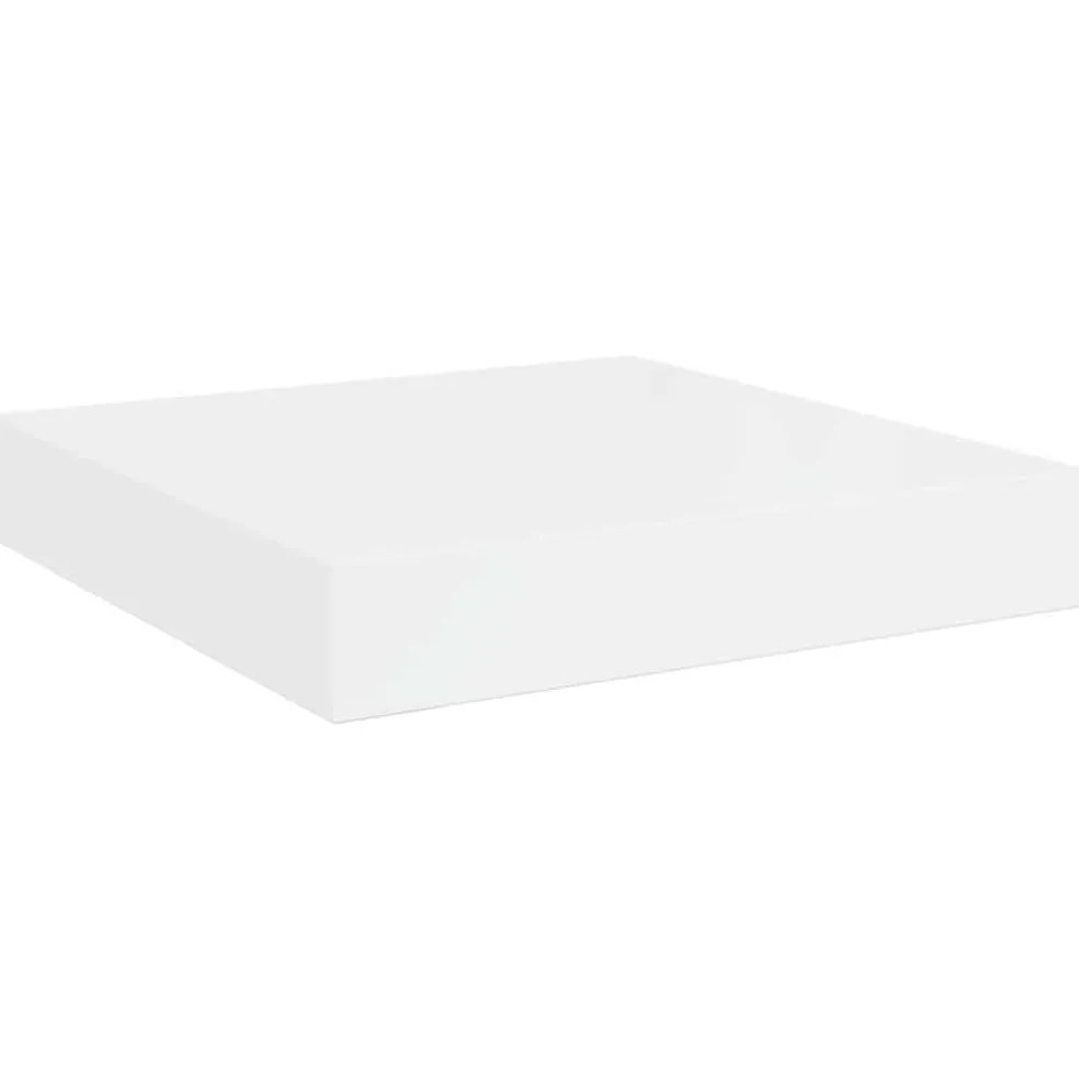 vidaXL Wandschap zwevend 23x23,5x3,8 cm MDF hoogglans wit