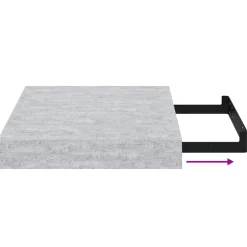 vidaXL Wandschap zwevend 23x23,5x3,8 cm MDF betongrijs