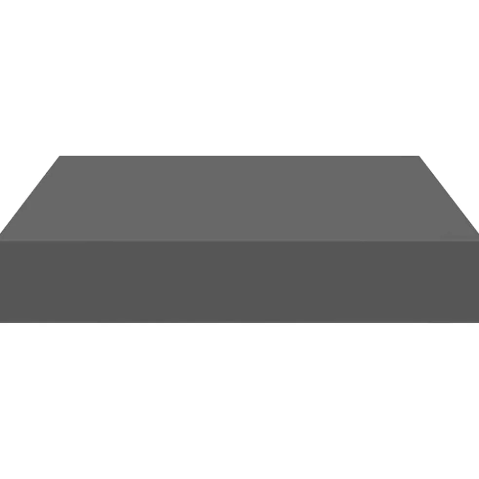 vidaXL Wandschap zwevend 23x23,5x3,8 cm MDF hoogglans grijs