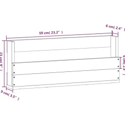 vidaXL Wandschoenenrekken 2 st 59x9x23 cm massief grenenhout