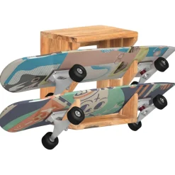 vidaXL Wandskateboardhouder 25x20x30 cm massief acaciahout