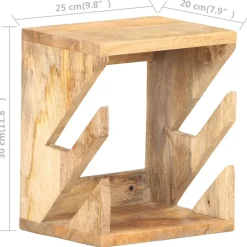 vidaXL Wandskateboardhouder 25x20x30 cm massief mangohout