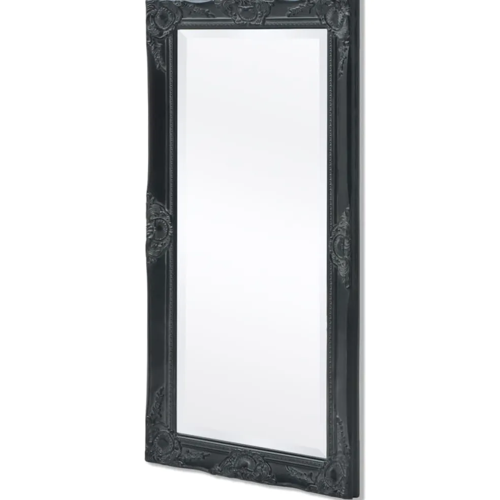 vidaXL Wandspiegel Barok 100 x 50 cm zwart