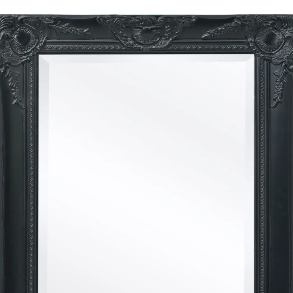 vidaXL Wandspiegel Barok 100 x 50 cm zwart