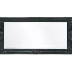 vidaXL Wandspiegel Barok 100 x 50 cm zwart