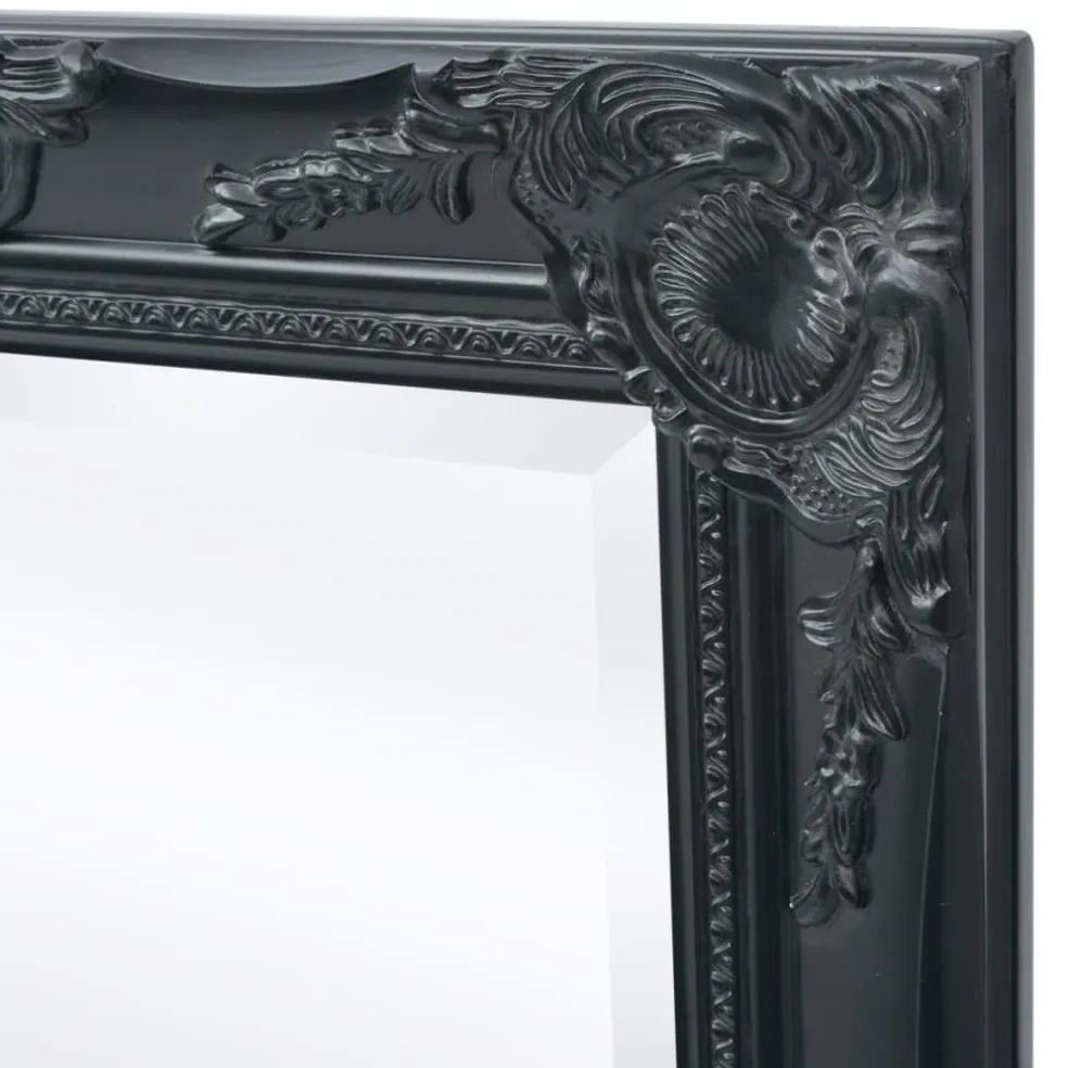 vidaXL Wandspiegel Barok 100 x 50 cm zwart