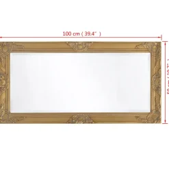 vidaXL Wandspiegel Barok 100 x 50 cm goud