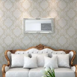 vidaXL Wandspiegel Barok 100 x 50 cm zilver