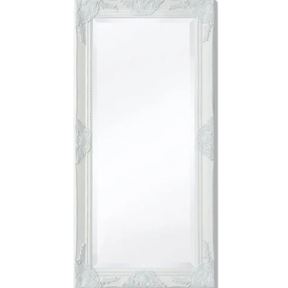 vidaXL Wandspiegel Barok 100 x 50 cm wit