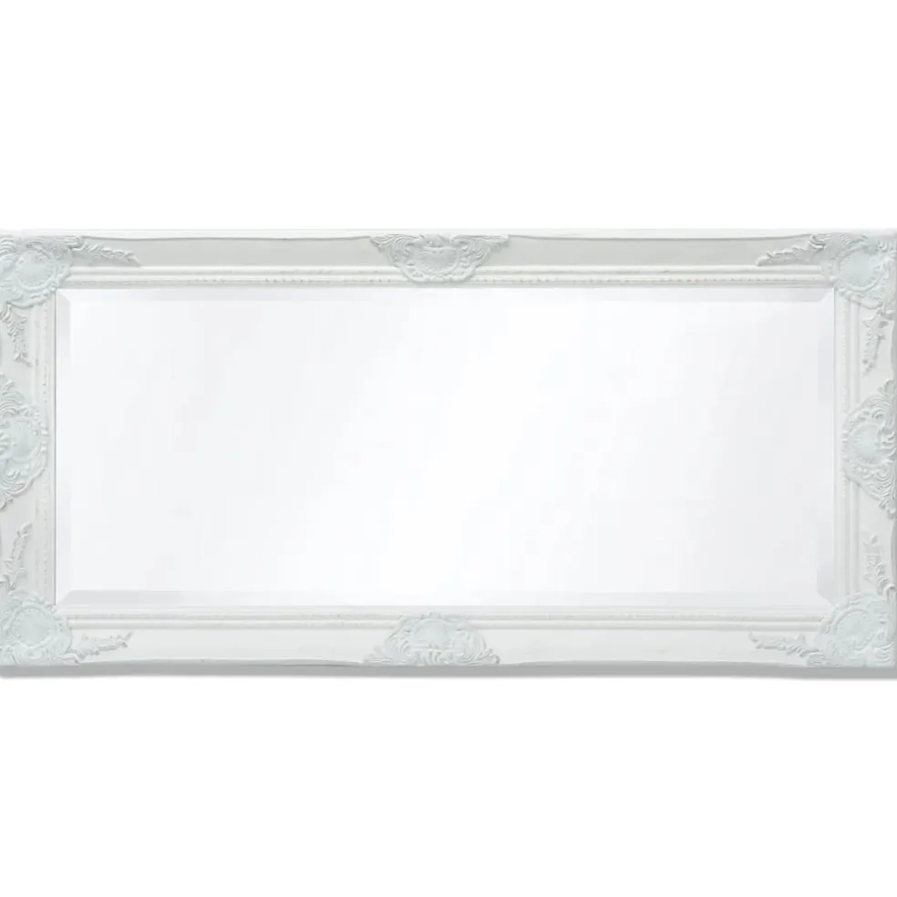 vidaXL Wandspiegel Barok 100 x 50 cm wit