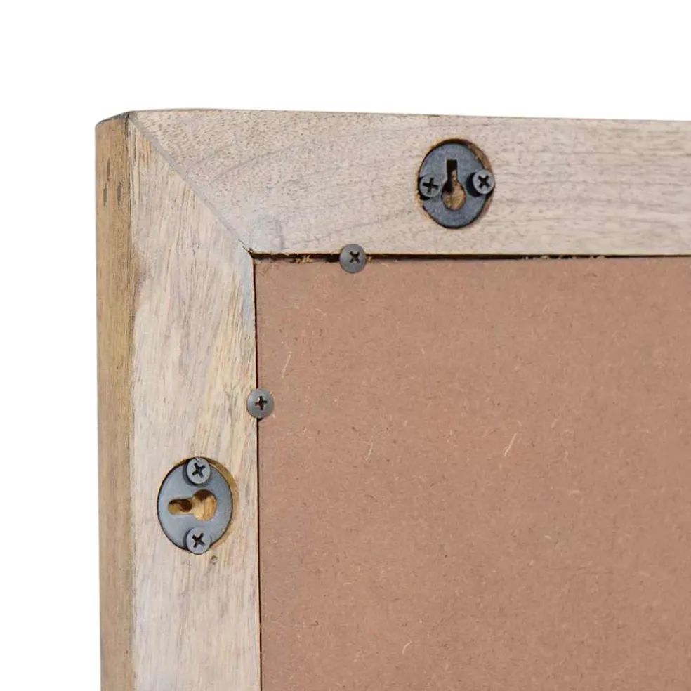 vidaXL wandspiegel Bleached Wit 70 x 50 cm Bewerkt hout en glas