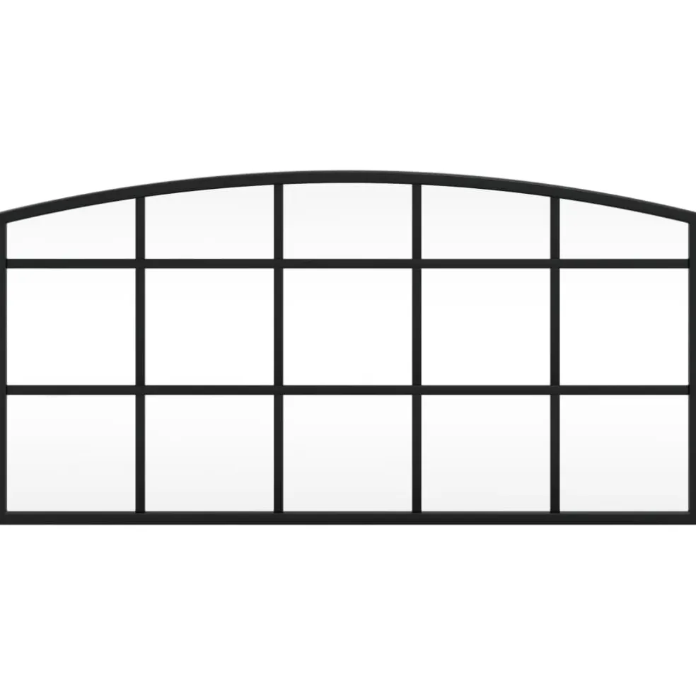 vidaXL Wandspiegel boog 60x30 cm ijzer zwart